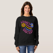 Groovy Brother 70s Aesthetic Nostalgia 1970's Retr Sweatshirt (Vorne ganz)