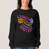 Groovy Brother 70s Aesthetic Nostalgia 1970's Retr Sweatshirt (Vorderseite)