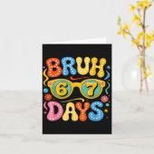 Groovy Bruh 67 Days Of School Sungles 67th Day Of Karte (Gelbe Blume)