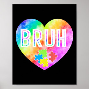 Groovy Bruh Autism Awareness Puzzle Stück für Jung Poster