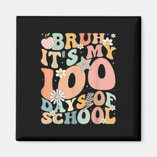 Groovy Bruh, die 100 Tage der Schule, die lustigen Magnet
