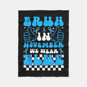 Groovy Bruh im November trägt blaue Diabetes Fleecedecke