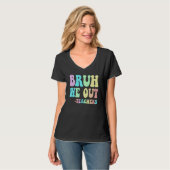 Groovy BRUH WE OUT Teachers End Last Day Of School T-Shirt (Vorderseite Vollansicht)