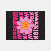 Groovy Brustkrebs Krieg Blume rosa Band Fleecedecke (Vorderseite (Horizontal))
