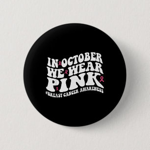 Groovy Brustkrebsmonat Button