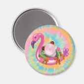 Groovy Bubblegum Blflügen Tree Frog Gefärbte Krawa Magnet (Vorderseite/Rückseite)