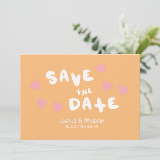 Groovy Bubbles Handgezeichnete Herzen speichern di (Stehend Vorderseite)