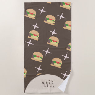 Groovy Burger Chocolate Name Strandtuch