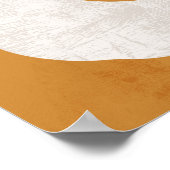 Groovy Burnt Orange Beige Abstrakte Blume Poster (Ecke)