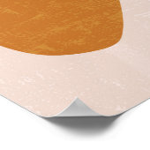 Groovy Burnt Orange Beige Abstrakte Blumenallee Poster (Ecke)