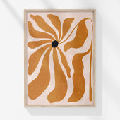 Groovy Burnt Orange Beige Abstrakte Blumenallee Poster