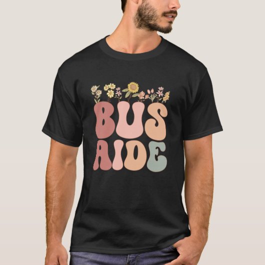 Groovy Bus Aide Appreciation Week back to school T-Shirt (Vorderseite)