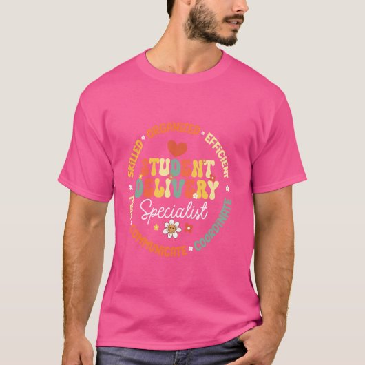 Groovy Bus Aide Driver Zurück zur Schule Squad T-Shirt (Vorderseite)