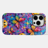 Groovy Butterflies: Retro Happy Vibes Case-Mate iPhone Hülle (Rückseite (Horizontal))
