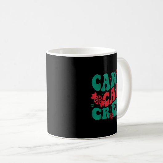 Groovy Candy Cane Crew Matching Family Group Squad Kaffeetasse (VorderseiteRechts)