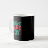 Groovy Candy Cane Crew Matching Family Group Squad Kaffeetasse (Vorderseite Links)