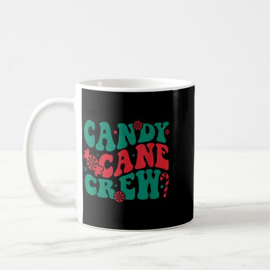 Groovy Candy Cane Crew Matching Family Group Squad Kaffeetasse (Links)