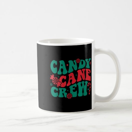 Groovy Candy Cane Crew Matching Family Group Squad Kaffeetasse (Rechts)