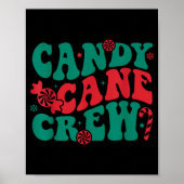Groovy Candy Cane Crew Matching Family Group Squad Poster (Vorne)