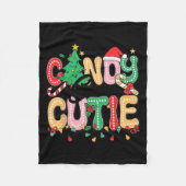 Groovy Candy Cane Cutie Christmas Xmas Women Men G Fleecedecke (Vorderseite)