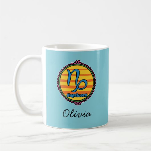Groovy Capricorn Custom Kaffeetasse (Links)