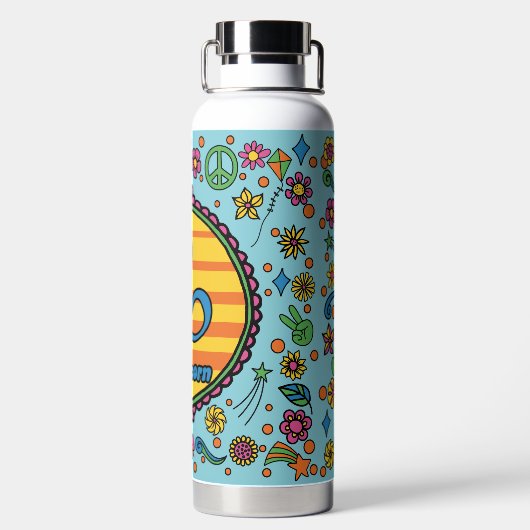 Groovy Capricorn Custom Trinkflasche (Rückseite)