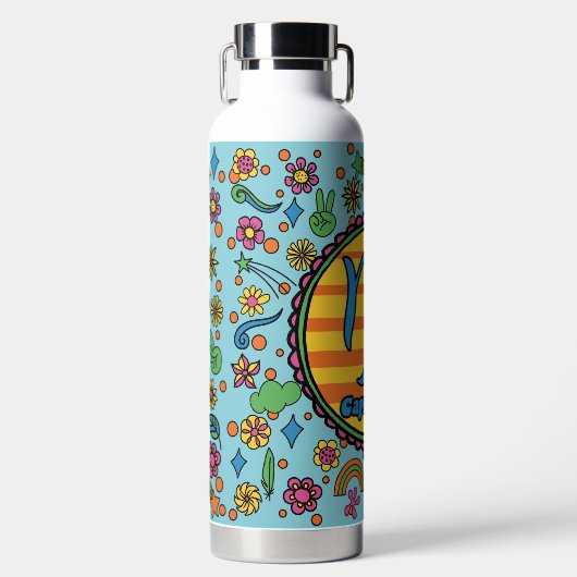 Groovy Capricorn Custom Trinkflasche (Vorderseite)