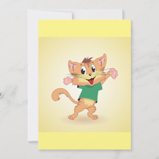 Groovy Cat Einladung (Vorderseite)