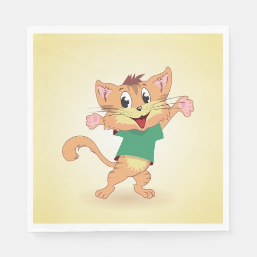 Groovy Cat Serviette (Vorderseite)