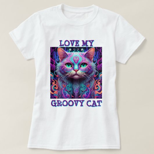 " GROOVY CAT " T-Shirt (Design vorne)