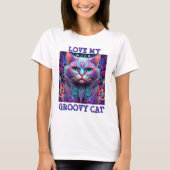 " GROOVY CAT " T-Shirt (Vorderseite)