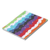 Groovy Celestial Stripe Bold Abstrakt Notizblock (Rotiert)