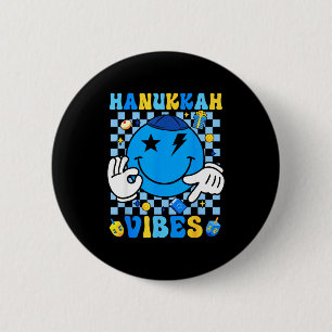Groovy Chanukka Stimmung Chanukah Pyjama Frohes Ha Button