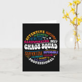 Groovy Chaos Squad Koordinator Funny First Day Karte (Gelbe Blume)