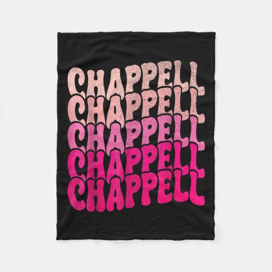 Groovy Chappell First Name D Chappell Tees Meme  Fleecedecke (Vorderseite)