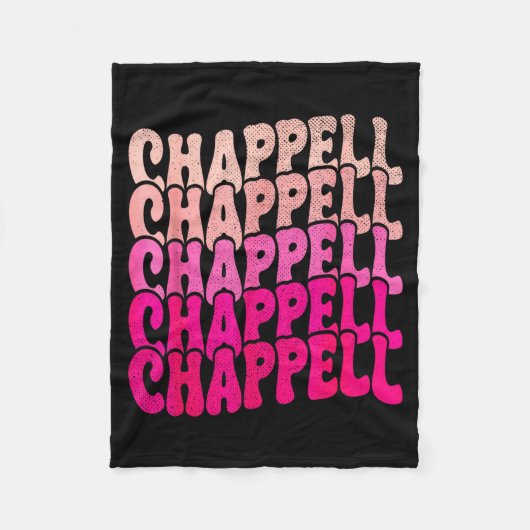 Groovy Chappell First Name D Chappell Tees Meme  Fleecedecke (Vorderseite)