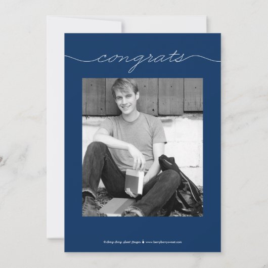 Groovy Charm EDITABLE FARBEN Abschluss Einladung (Rückseite)