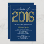 Groovy Charm EDITABLE FARBEN Abschluss Einladung (Vorne/Hinten)