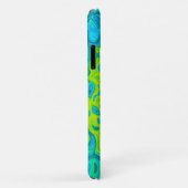Groovy Chartreuse und Aquamarine Liquid Swirl Case-Mate iPhone Hülle (Hinten/Rechts)