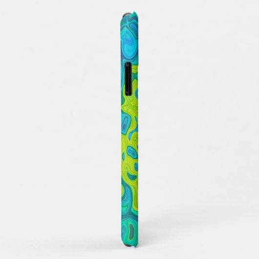 Groovy Chartreuse und Aquamarine Liquid Swirl Case-Mate iPhone Hülle (Hinten/Rechts)