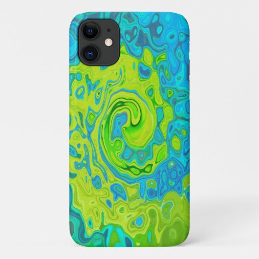 Groovy Chartreuse und Aquamarine Liquid Swirl Case-Mate iPhone Hülle (Rückseite)