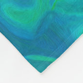 Groovy Chartreuse und Aquamarine Liquid Swirl Fleecedecke (Ecke)