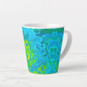 Groovy Chartreuse und Aquamarine Liquid Swirl Milchtasse (Rechte Ecke)