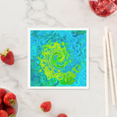 Groovy Chartreuse und Aquamarine Liquid Swirl Serviette (Beispiel)