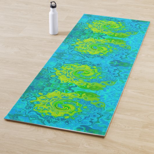 Groovy Chartreuse und Aquamarine Liquid Swirl Yogamatte (Beispiel)