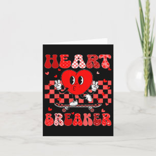 Groovy Checkered Heart Breaker Valentinstag Boys Karte