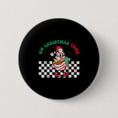 Groovy Checkered Oh Christmas Tree Cakes For Cake Button (Vorderseite)