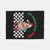 Groovy Checkered Oh Christmas Tree Cakes For Cake Fleecedecke (Vorderseite (Horizontal))