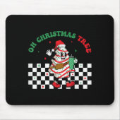 Groovy Checkered Oh Christmas Tree Cakes For Cake  Mousepad (Vorne)