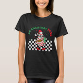 Groovy Checkered Oh Christmas Tree Cakes For Cake  T-Shirt (Vorderseite)